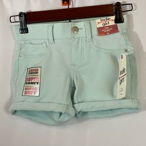 Girls Stretchy Shorts Light Teal/Mint size 8